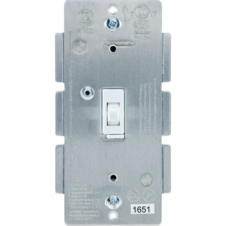 GE Z-Wave Plus Wireless Smart Lighting Control Smart Dimmer Toggle Switch, In-Wall, White, 14295 ...