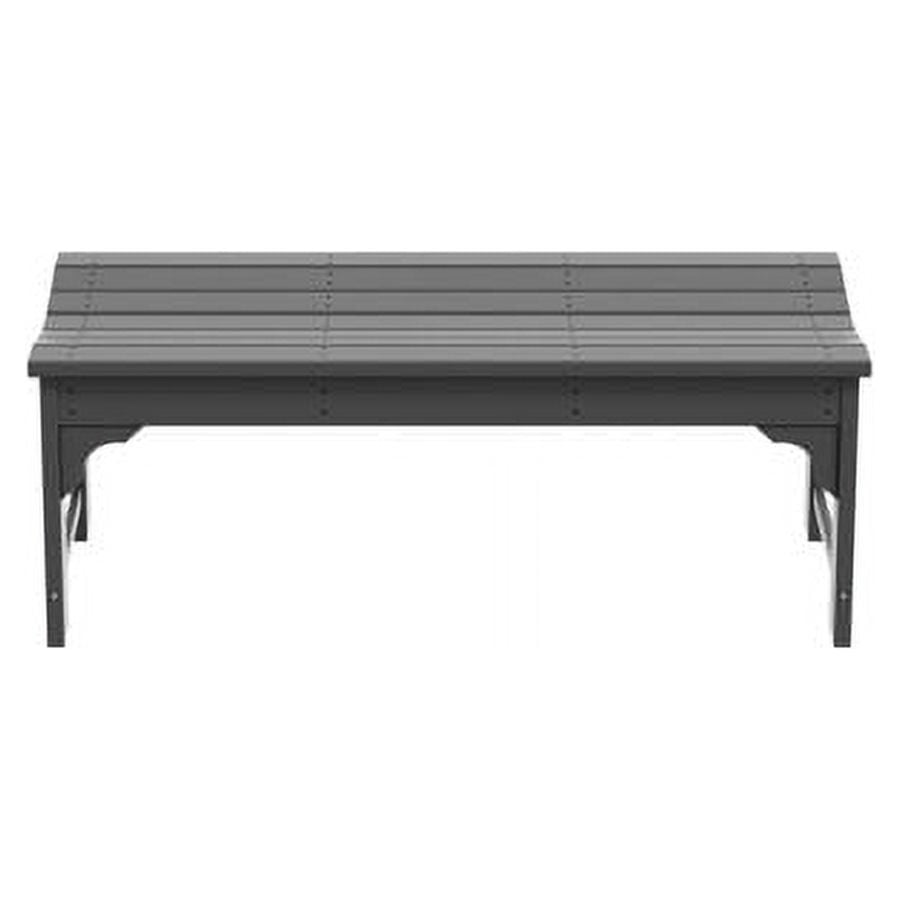 WestinTrends Malibu Outdoor Bench, All Weather Resistant Poly Lumber Backless Patio Garden Bench, Adirondack Curved Bench Seat for Comfort, Gray