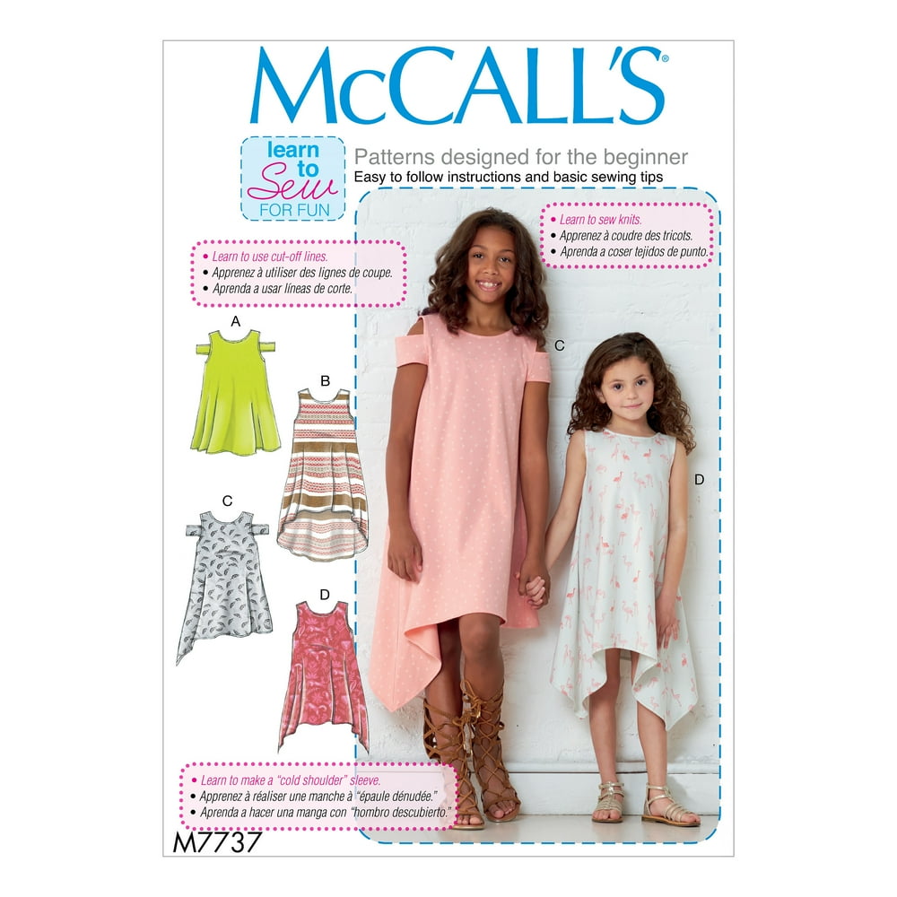 McCall's Sewing Pattern Children's/Girls' Dresses-7-8-10-12-14