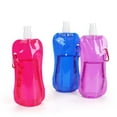 thumbnail image 6 of Harmtty BPA Free Plastic Dark Blue Collapsible Water Bottle, 480 ml, 6 of 7