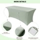 thumbnail image 3 of Mantel Obstal verde salvia rectangular de 6 pies de spandex, 3 of 8