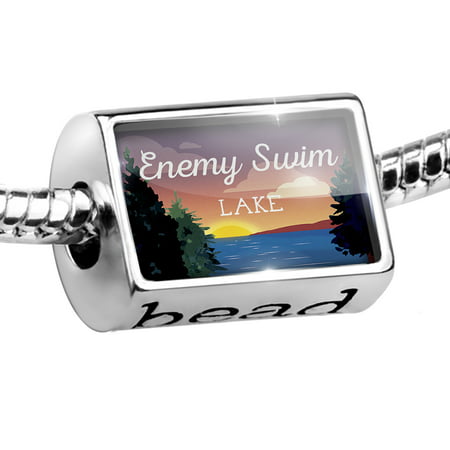 Bead Lake retro design Enemy Swim Lake Charm Fits All European (Best Swimming Lakes In Europe)