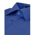 thumbnail image 4 of Men's Slim Fit Button Up Long Sleeve Solid Dress Shirt - Royal Blue - L (16-16.5) 32/33 sleeve, 4 of 5
