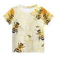 thumbnail image 2 of MKOSPLRT Bee Shirts for Kids 3-14 Years Crew Neck Short Sleeve Cute Tops Funny Inspirational Casual Tees Sunflower Shirts for Little Girl, 2 of 3