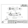 thumbnail image 4 of Hydraulic Cylinder 2 in bore x 28 in stoke Cross Tube Welded Double Acting 3500 PSI, 4 of 6