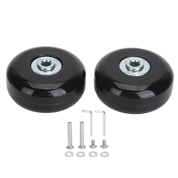 Sorven Suitcase Replacement Wheels Luggage Swivel Caster Wheels, 2Pcs Rubber Durable Luggage Wheels Replacement Easy To Install for Trolley Case 56x24mm / 2.2x0.9in
