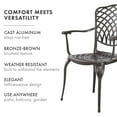 thumbnail image 2 of Kinger Home Chaises de Patio Extérieures en Aluminium Moulé en 2 Pièces, Chaises de Patio, Sièges de Patio, Chaises pour l'Extérieur, Design Tissé, Résistant à la Rouille - Bronze, 2 of 6