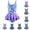 Light Blue, variant on Girls Swimsuit One Piece Colorful Skirted Cute Pool Beach Swimsuit Beachwear