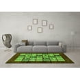 thumbnail image 3 of Ahgly Company Indoor Square Abstract Green Modern Area Rugs, 4' Square, 3 of 4