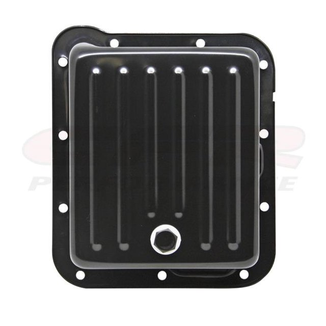 Ford C4 Steel Transmission Pan, Case Fill Style Deep Sump - Black