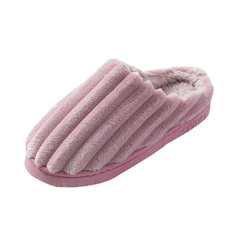 

MIARHB Mens Women s Cute Bowknot Warm Cotton Soft Plush Home Slippers Indoor Outdoo