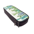 thumbnail image 6 of Lsque Cartoon Cactus Printed Big Capacity PU Leather Pencil Case Large Pencil Pouch Stationery Pen Bag Pencil Holder for Teen, 6 of 6