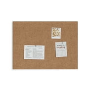 U Brands Cork Canvas Bulletin Board, 24 x18, Frameless, Brown