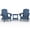 navy blue 2 chairs + 1 side table, variant on Ataucjin All-Weather HDPE Folding Adirondack Chair Set of 2 with Side Table and Cup Holder, Embossed Wood Grain Texture, Outdoor Patio Seating for Garden, Deck, Fire Pit