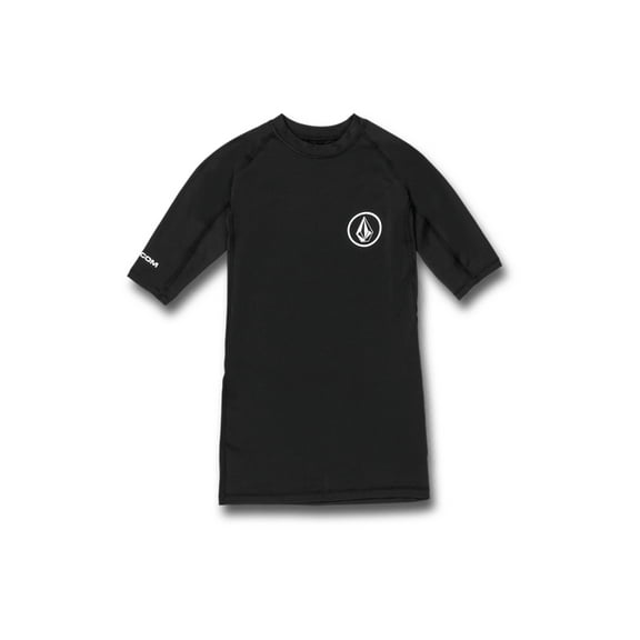 Lido Solid Short Sleeve Rash Vest [Black]