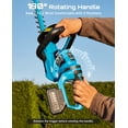 thumbnail image 6 of SEESII 22" Cordless Hedge Trimmer: 20V Electric Bush Trimmer with Debris Collector, 2 Pcs 4000mAh Batteries, Dual-Action Blade, 3/4" Blade Gap, Rotatable Handle, Handheld Shrub Hedge Clipper for Yard, 6 of 10