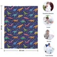 thumbnail image 4 of Colorful Cartoon Dinosaurs Plants Pattern Blanket,Comfortable Soft Lamb Wool Throw Blanket,All Season,Warm Lightweight Blankets for Sofa Bed Couch Living Room Chair,30"x40", 4 of 4