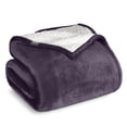 thumbnail image 1 of Manta de Cama de Felpa Sherpa Bare Home Matrimonial/Queen Berenjena, 1 of 6