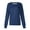 Dark Blue, variant on Women Long Sleeve Pocket Working Stand-up Collar Solid Color Single-breasted Protective Overalls Cardigan Jacket Top