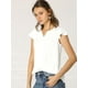 thumbnail image 2 of Camiseta Manga Tulipán Cuello En V Básico Para Mujer Blanco M, 2 of 6