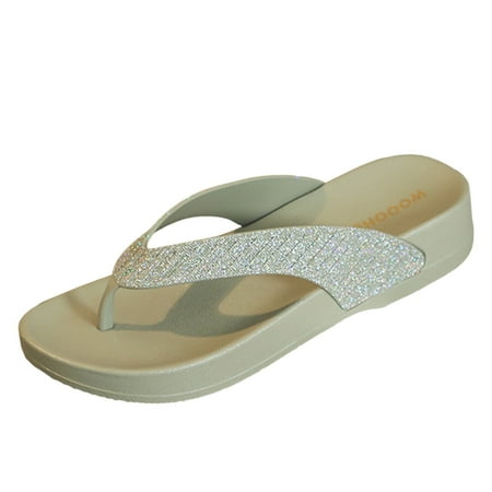 

Ladies Shoes Thick Soled Flip Flops Fashion Trend Flat Heel Outdoor Beach Flip Flops Cute Summer Shoes for Women Sandals Sandals for Women Size 11