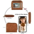 thumbnail image 2 of Small Wallets Woman RFID Bifold Wallet Women Slim Card Wallets for Women with Zipper Coin Pocket, 2 Id Windows (Blue), 2 of 7