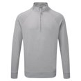 thumbnail image 1 of Russell - Sudadera con cremallera 1/4 en el cuello para hombre (Plata Jaspeado), 1 of 3