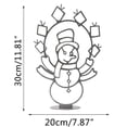 thumbnail image 3 of Fiudx Guirnalda de Luces con Diseño de Bolas de Nieve, Decoración Navideña Animada, Muñeco de Nieve y Pingüino Brillantes, Marco para Jardín Exterior, Decoración Invernal, Regalo Navideño, Tamaño 30, 3 of 5