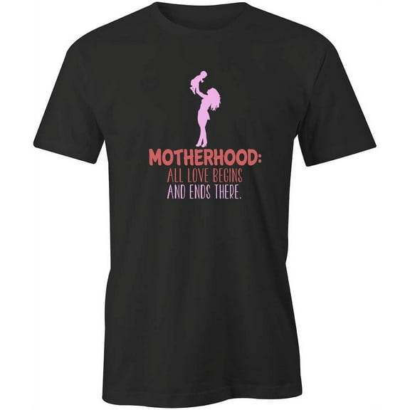 Motherhood T-Shirt | Loving Mother Black Tee Gift