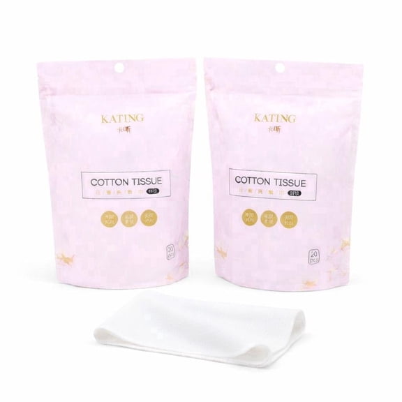 KATING Compressed Cotton Washcloths, 40 Count, Disposable Travel Face Towels, 10" x 12"