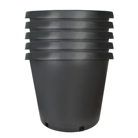 ALL-CARB Nursery Pot 1 Gallon 1 Gal 2 Gal 3 Gal 5 Gal 7 Gal 10 Gal 15 Gal Nursery Container Injection Molded Pot Fit for Plants Soil Growers or Hydroponics (10 1 Gallon)