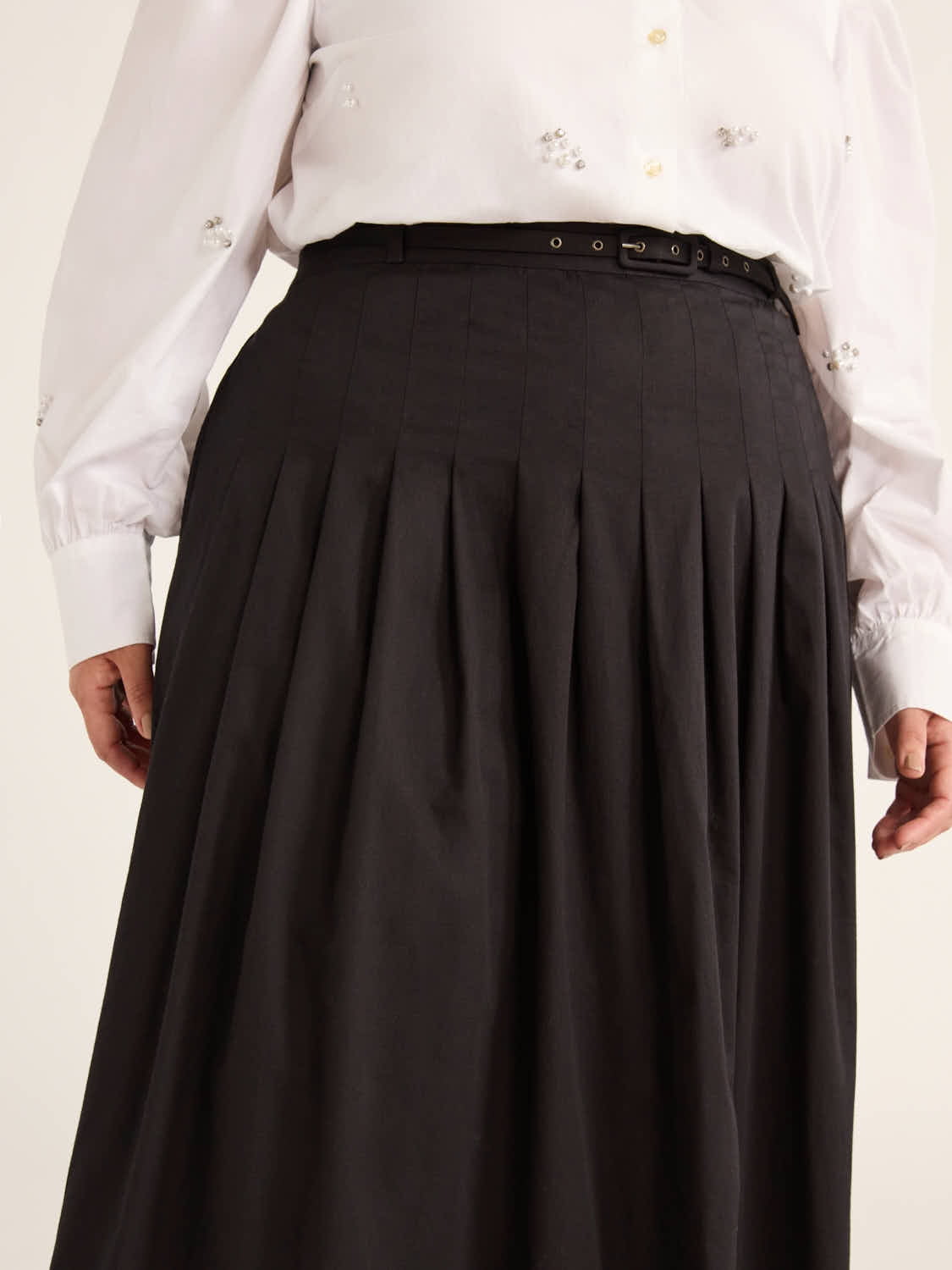 スカート CO MIDI PLEATED SKIRT IN TECHNICAL COTTON 001af280-137e-4a89-81aa-