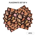 thumbnail image 2 of Placemats Set Of 4 / 6, Conch Shells Print No.9071 Placemats For Dining Table Indoor/Outdoors Heat Resistant Washable Placemats 18" X 12", 2 of 8