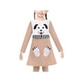 thumbnail image 1 of Robe Fille Beige Cartoon Dog Poche Manches Longues Coton Décontracté 6 Ans, 1 of 7