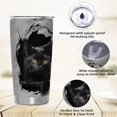 thumbnail image 2 of DJY Black Cat Tumbler with Lid Vaccum Stainless Steel Insulated Tumbler 3D Cat Coffee Cup Travel Mug, Gift for Cat Mom, Women, Daughter, Water Bottle for Home Office Outdoors, 2 of 6