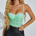 thumbnail image 3 of Womens Tops Corset Top Bustier Tight Fitting Tank Suspender Solid Short Fashion Tank Top for Women, 3 of 8