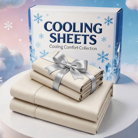 Cooling Bed Sheet Set, Deep Pocket 3 Piece Breathable Bedding(Brown,Twin)