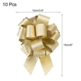 thumbnail image 2 of Uxcell 10Pcs 6" Glitter Car Large Pull Bow Gift Wrapping Bows for Christmas Flower Presents Birthday Wedding Car Gold, 2 of 6