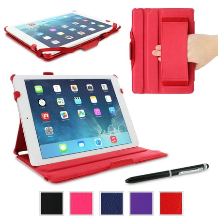iPad Air Case, Apple iPad Air 1 Case, rooCASE Slim Fit Leather PU Lightweight Folio Stand Smart Cover Auto Sleep/Wake for Original iPad Air 1 -