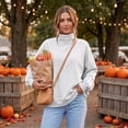 thumbnail image 6 of Mock Neck Loose Sweatshirt for Women Drop Shoulder Puff Sleeve Oversized Pullover Soft Knit Versatile Daily Athleisure Outer Top Light Gray S, 6 of 6