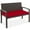 Brown/Red, variant on Best Choice Products 2-Person Outdoor Wicker Bench Garden Patio Porch Furniture w/ 700lb Capacity - Gray/Navy