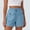 Light Blue, variant on BUIGTTKLOP Cotton Linen Cargo Shorts for Women Drawstring High Waisted Casual Shorts Wide Leg Lounge Shorts with Pockets