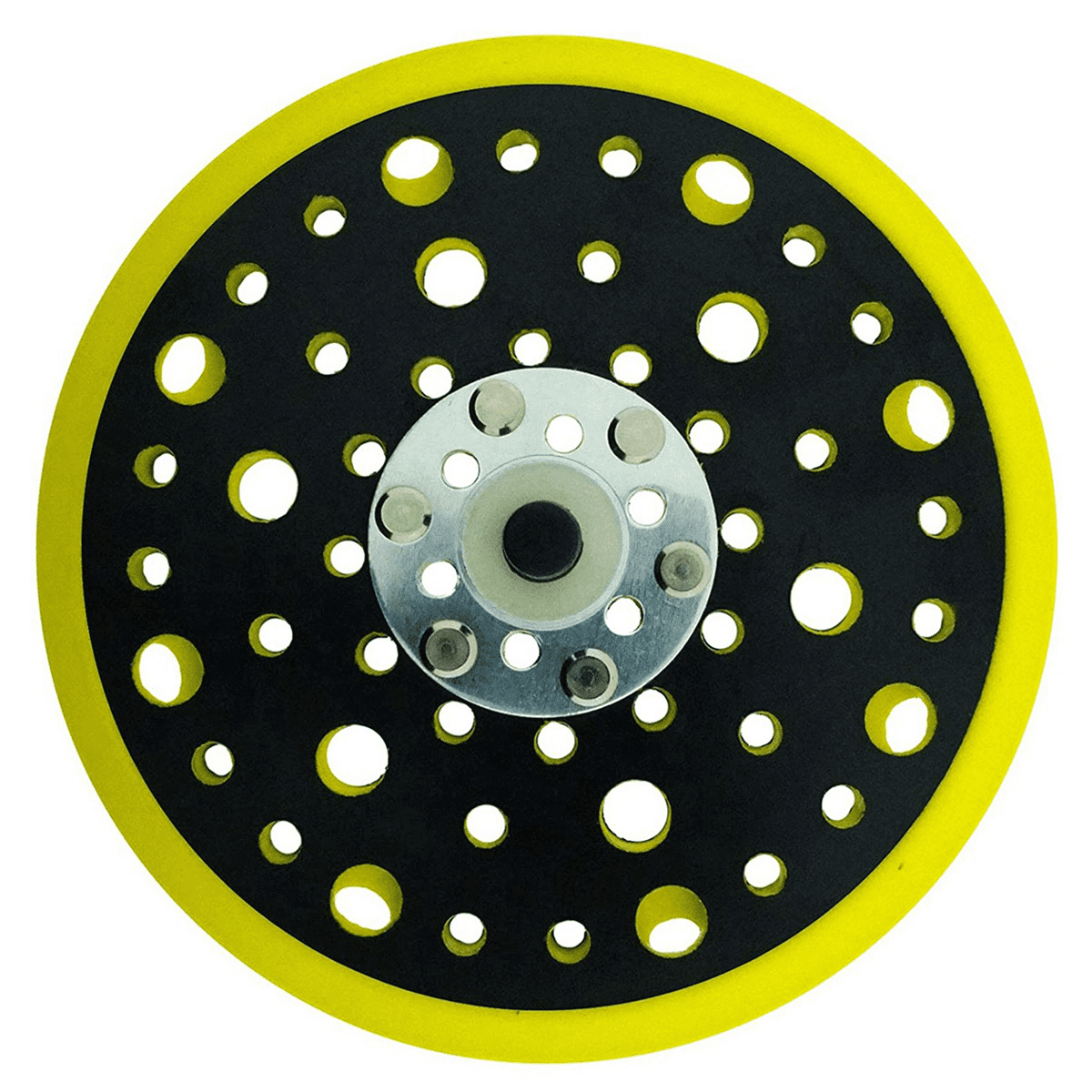 6 Pcs 150mm 5/16 Thread 52 Hole Medium Density Random Orbital Sander Hook & Loop Backing Pad for CEROS DEROS