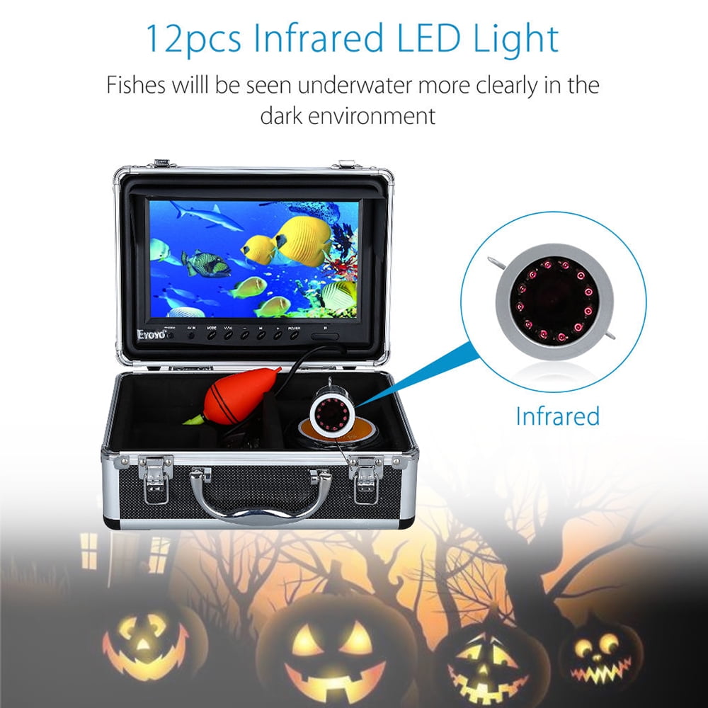 EYOYO 30m 9" LCD Monitor HD 1000TVL Fish Finder Infrared Fishing Camera IP68 Ice... by