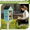 thumbnail image 6 of Ahot Outdoor Library Box Double Deck Literature Exchange Box Little Wood Cabinet Waterproof Book Storage for DIY, Neighborhoods Community and Schools Sharing Books, Literature and Newspapers, 6 of 6