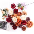 thumbnail image 3 of Rosas artificiales, flores, rosas artificiales, rosas de seda de colores, rosas de seda falsas con tallos ajustables, decoración de rosas falsas para ramos de bricolaje, centros de mesa de boda, 3 of 5