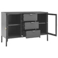 thumbnail image 6 of vidaXL Sideboard Anthracite 41.3"x13.8"x27.6" Steel and Tempered Glass, 6 of 11