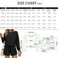 thumbnail image 2 of SUNBS Womens Crew Neck Two Piece Short Sets Long Sleeve Drawstring Summer Sweatsuit with Pocket, 2 of 6