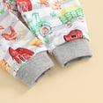 thumbnail image 6 of Newborn Baby Boy Girl Farm Outfit New to the Farm Romper Animal Chicken Cow Horse Print Long Pants with Hat 3Pcs Country Clothes Set, 6 of 7