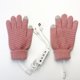 thumbnail image 1 of Guantes eléctricos USB de 5 dedos tejidos con piña a cuadros de manga larga de invierno térmicos con pantalla táctil, 1 of 4